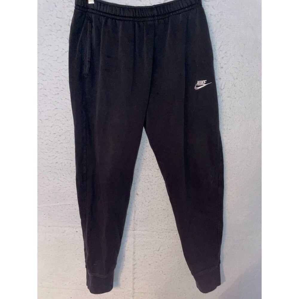 Nike Jogger Men's Medium Sweatpants Jogger Tapered Black Cotton Polyester